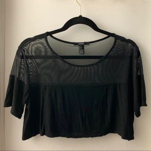 🌙 Forever 21 black mesh Crop Top 🌙